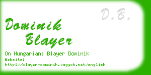 dominik blayer business card
